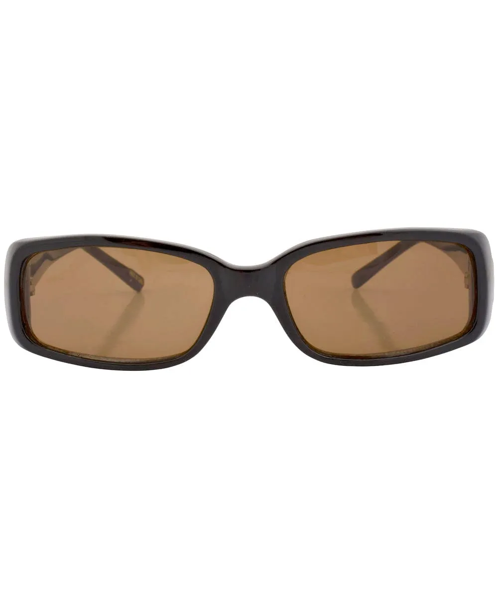 SEVEN Black/Brown Square Sunglasses sold by Giant Vintage product image thumbnail 3