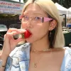 MEOW Bayonetta-Style Clear Glasses sold by Giant Vintage