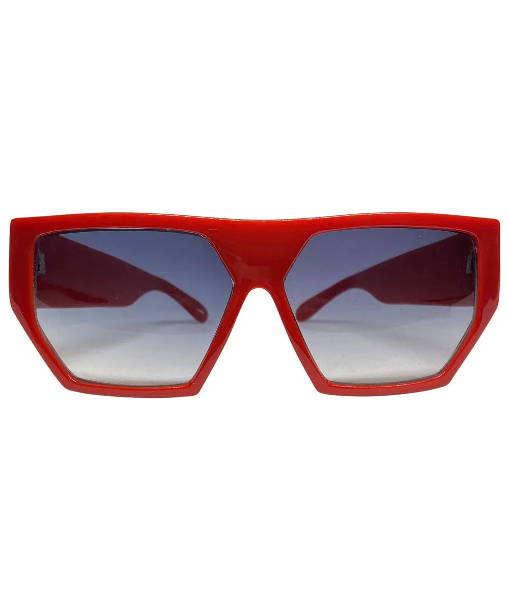 HEXY Red 80s Sunglasses sold by Giant Vintage product image thumbnail 3