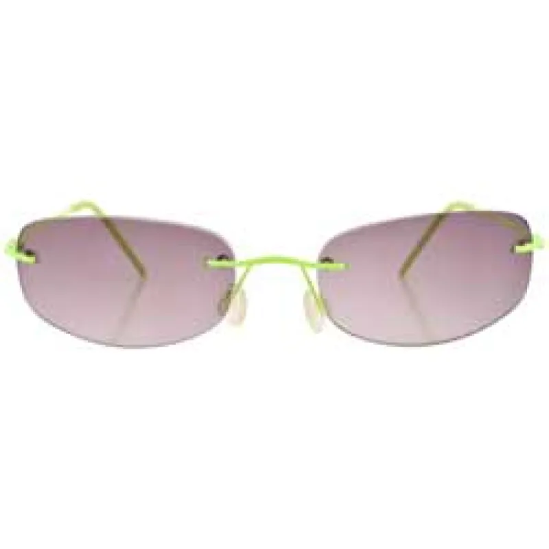 FRUITIES Green Rimless Sunglasses sold by Giant Vintage