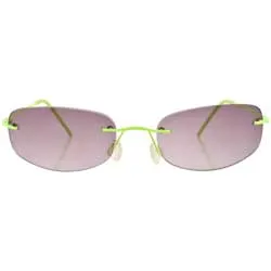 FRUITIES Green Rimless Sunglasses sold by Giant Vintage