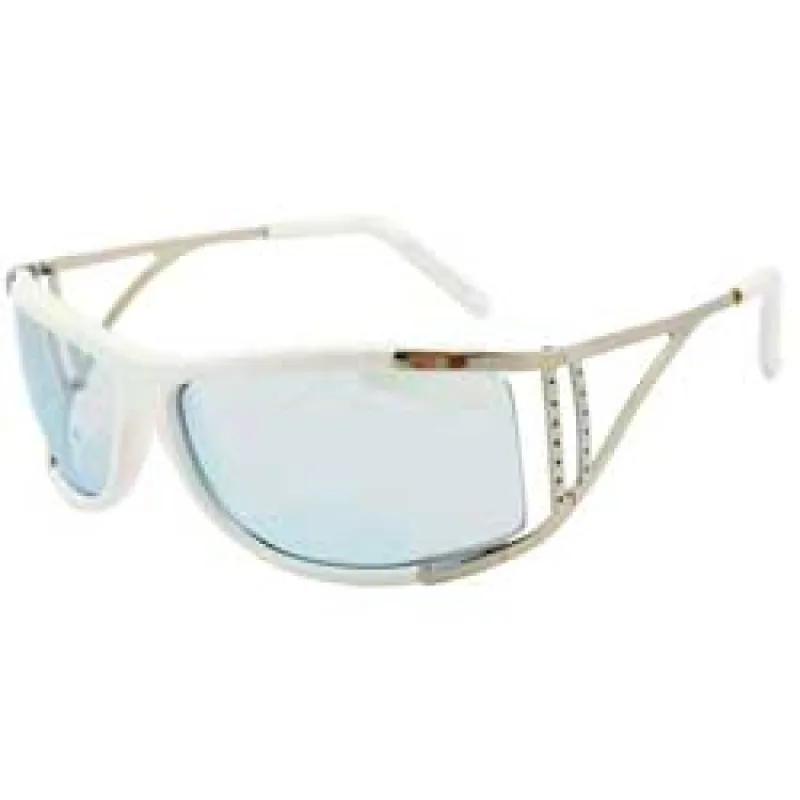 GOODY White/Blue Fashion-Forward Sunglasses sold by Giant Vintage