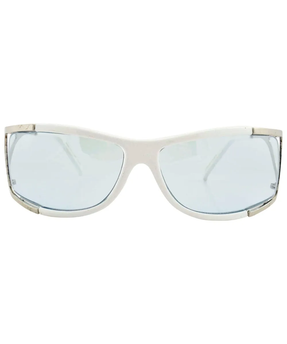 GOODY White/Blue Fashion-Forward Sunglasses sold by Giant Vintage product image thumbnail 3