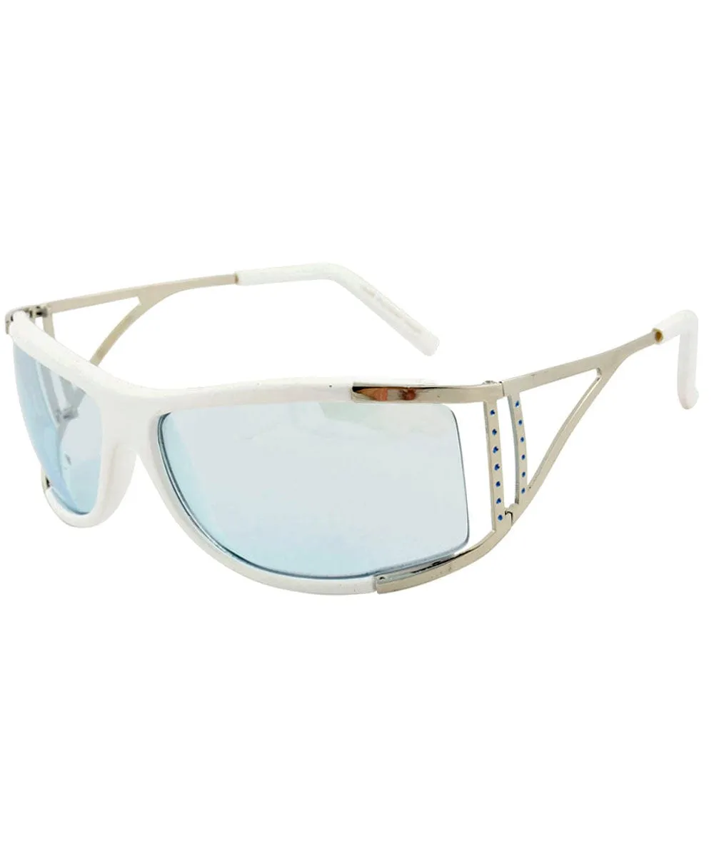 GOODY White/Blue Fashion-Forward Sunglasses sold by Giant Vintage product image thumbnail 2
