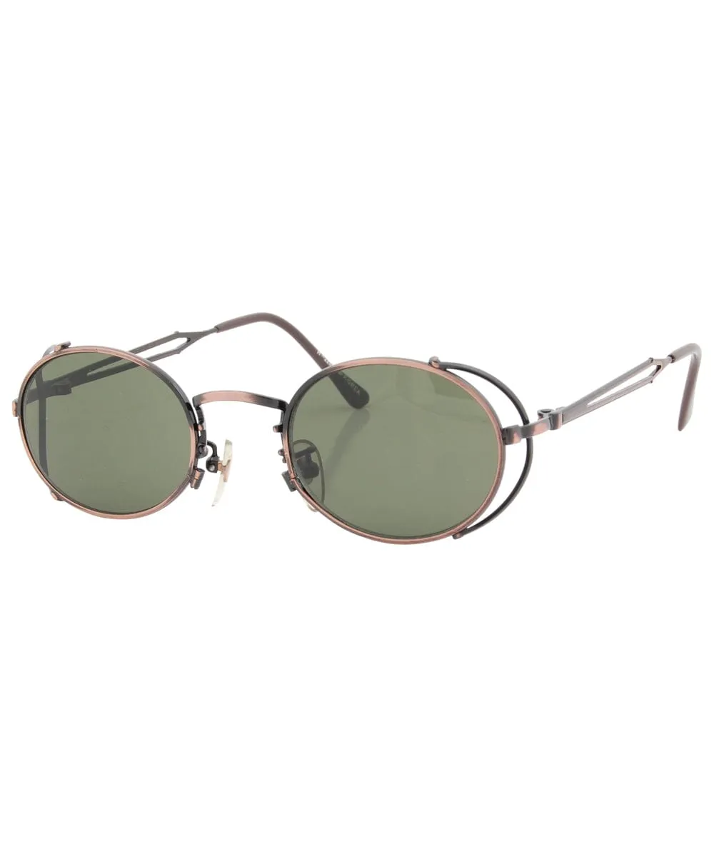 HARRIS Copper Oval Sunglasses sold by Giant Vintage product image thumbnail 2