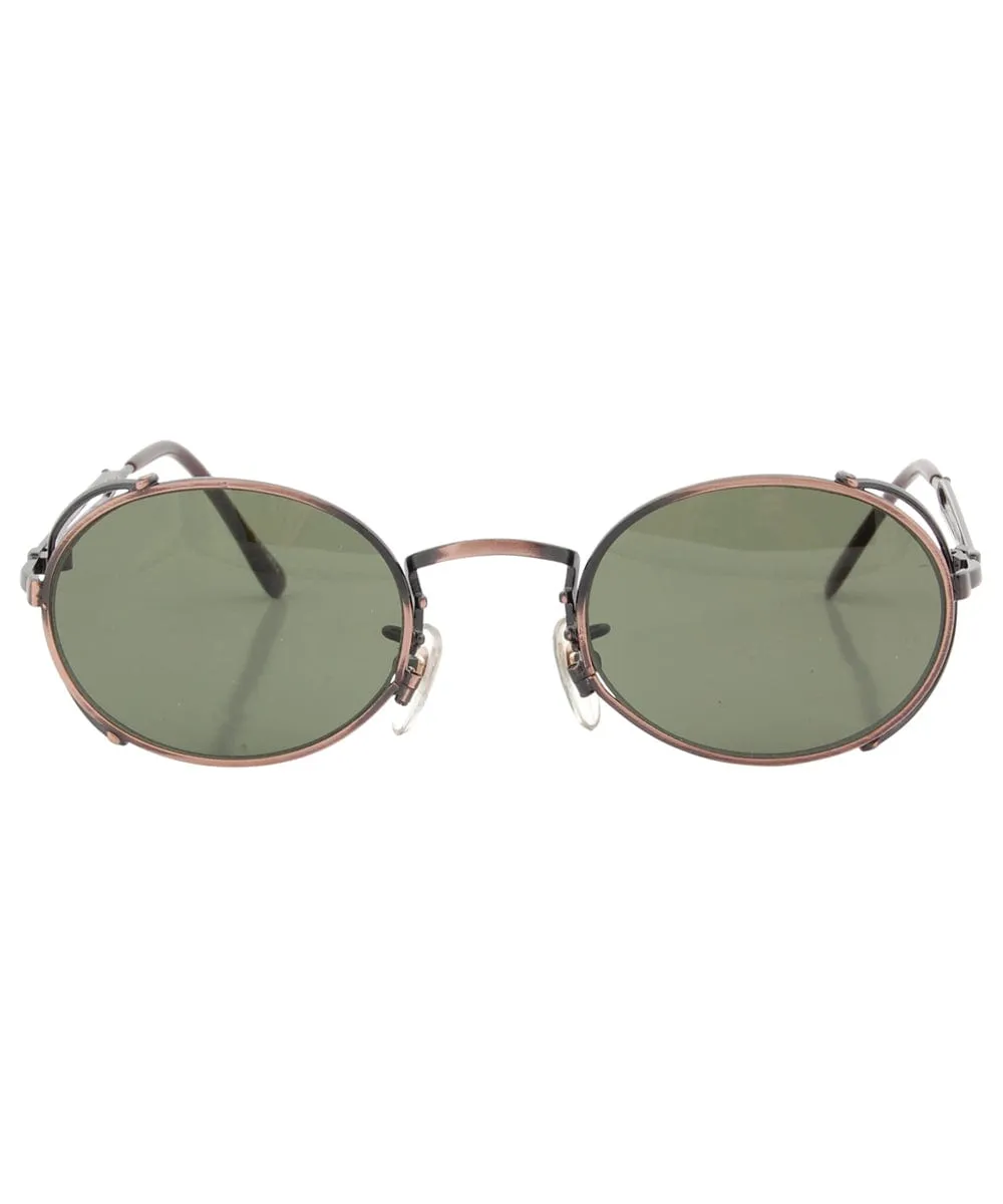 HARRIS Copper Oval Sunglasses sold by Giant Vintage product image thumbnail 3