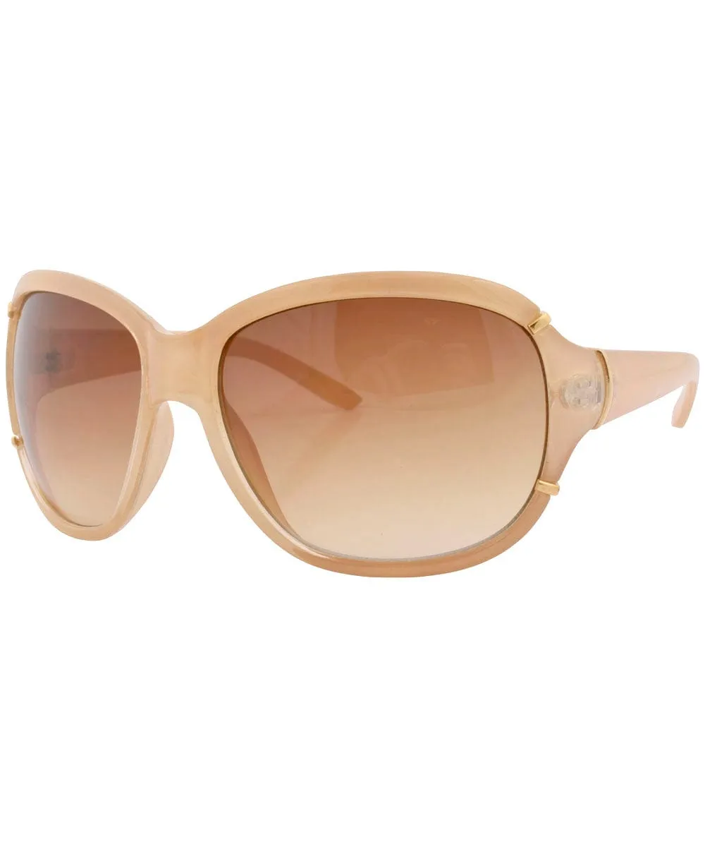 GLOBAL Caramel Oversized Sunglasses sold by Giant Vintage product image thumbnail 2