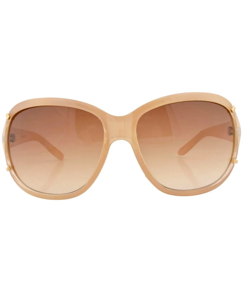 GLOBAL Caramel Oversized Sunglasses sold by Giant Vintage product image thumbnail 3