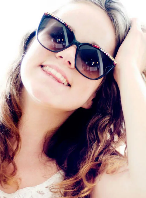 CAMILLE Red Cat-Eye Sunglasses sold by Giant Vintage product image thumbnail 3