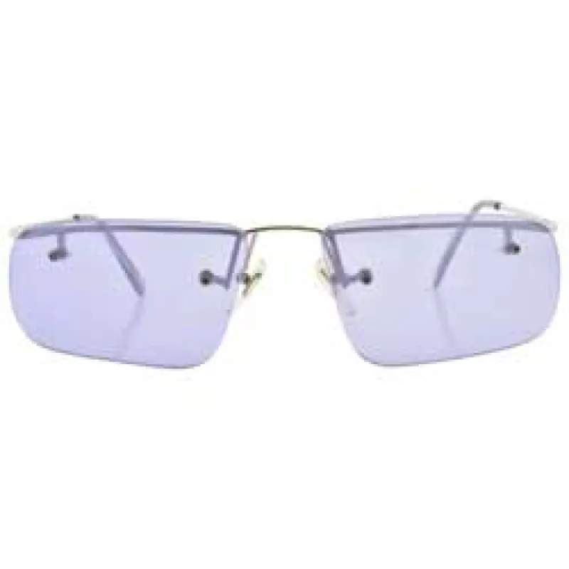 PECKER Purple Rimless Sunglasses sold by Giant Vintage
