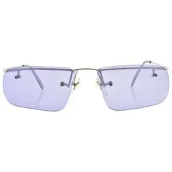 PECKER Purple Rimless Sunglasses sold by Giant Vintage