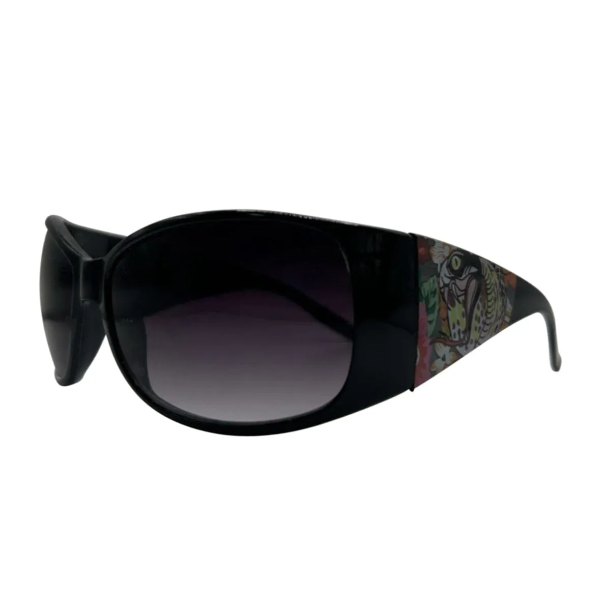 TATU Sporty Y2K Tattoo Art Sunglasses: Black Snake sold by Giant Vintage