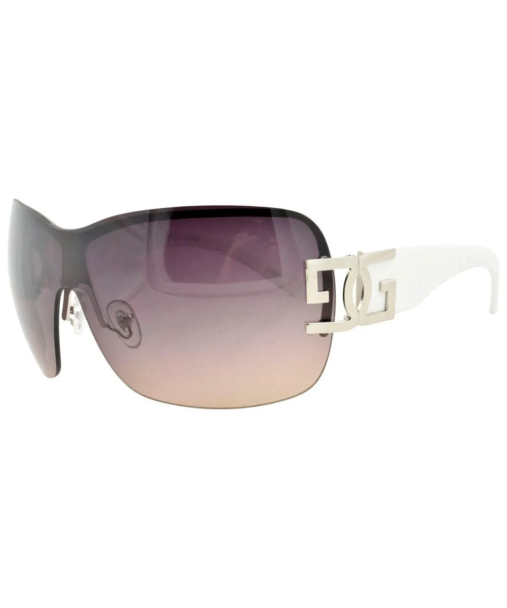 LETHAL White/Smoke Rimless Sunglasses sold by Giant Vintage product image thumbnail 2