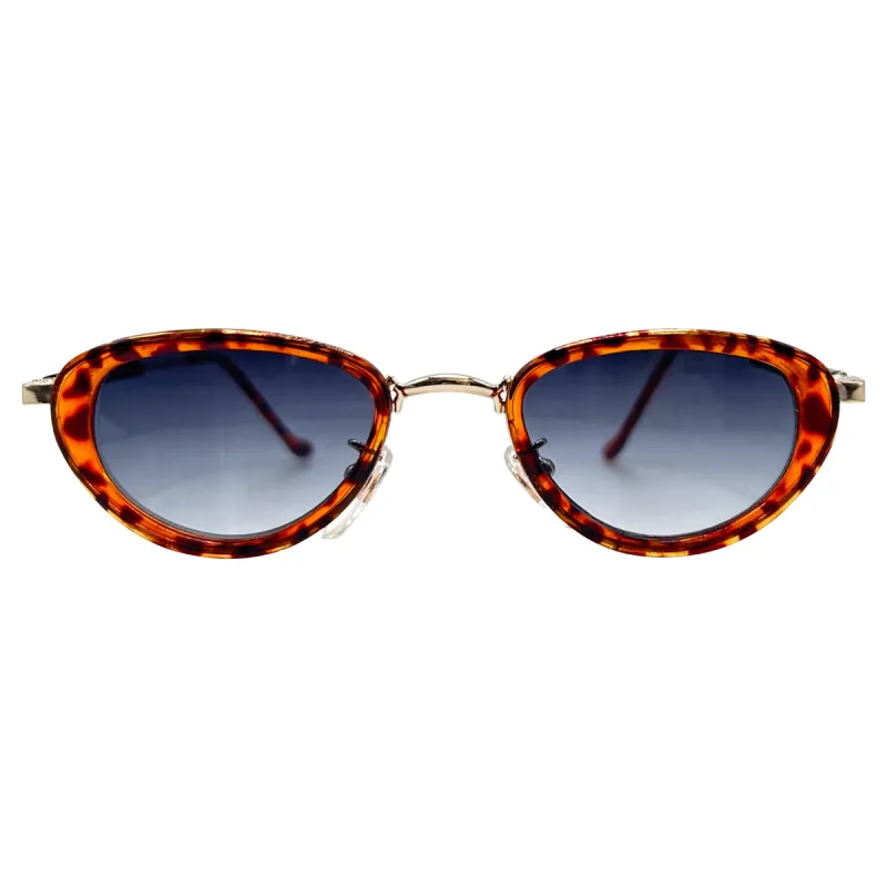 WILDE Oval Tortoise/Smoke Sunglasses | Small Fit sold by Giant Vintage