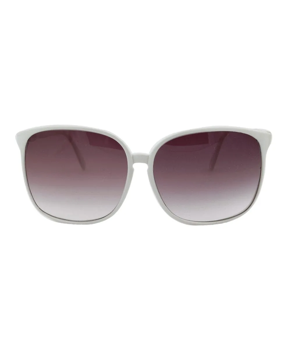 BONNIE White 80s Sunglasses sold by Giant Vintage product image thumbnail 3