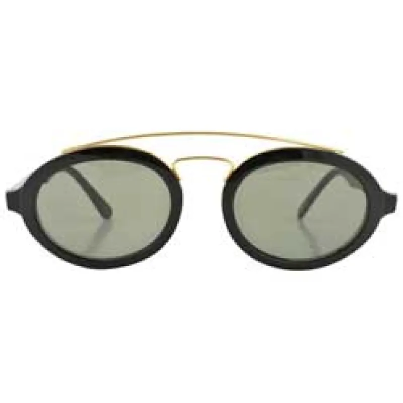 PARALLEL Black Oval Sunglasses sold by Giant Vintage