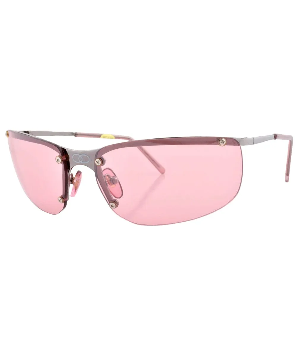 DOUBLE Pink Rimless Sunglasses sold by Giant Vintage product image thumbnail 2