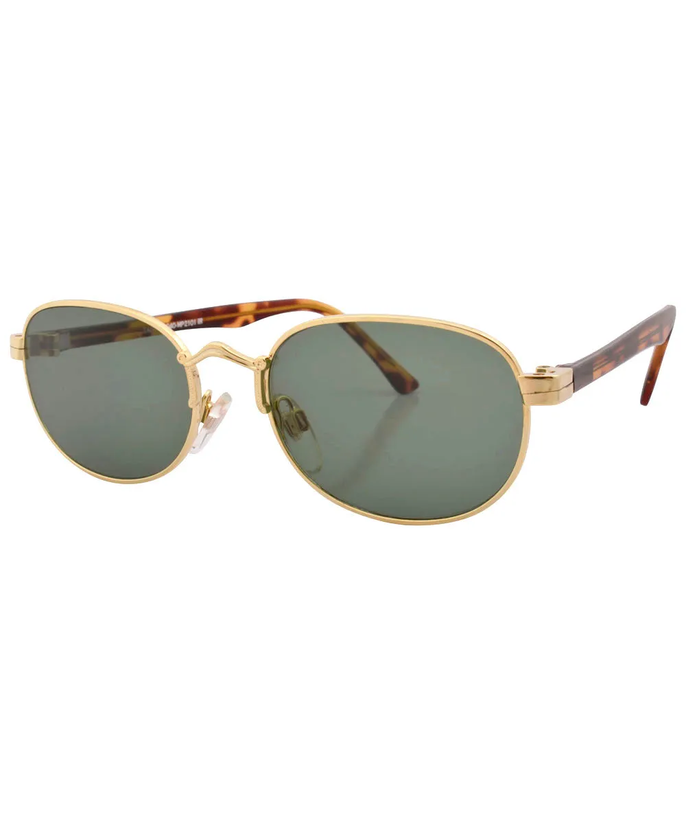 CREST Gold Square Sunglasses sold by Giant Vintage product image thumbnail 2