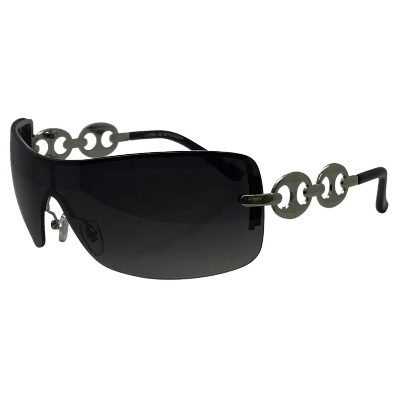 LOYALTY Gunmetal/Smoke Rimless Sunglasses sold by Giant Vintage