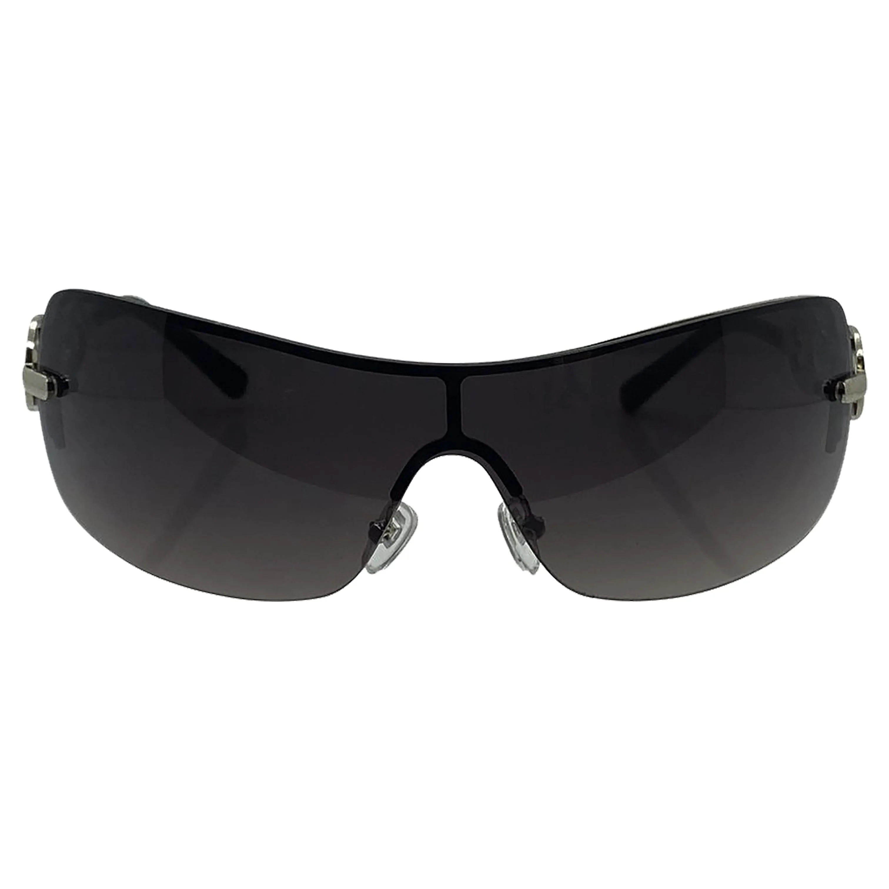 LOYALTY Gunmetal/Smoke Rimless Sunglasses sold by Giant Vintage product image thumbnail 2