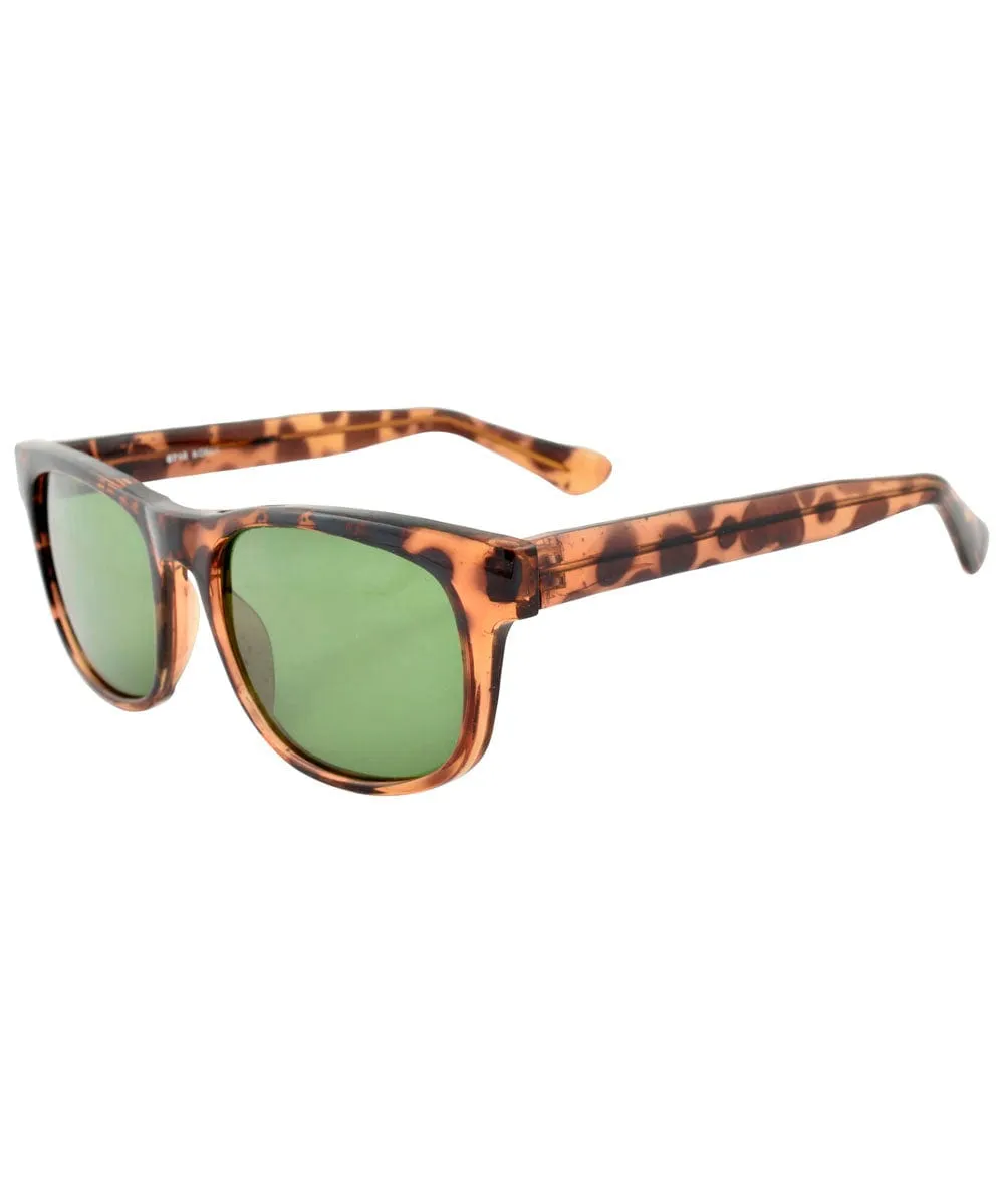 CHET Matte Demi/Green Classic Sunglasses sold by Giant Vintage product image thumbnail 2