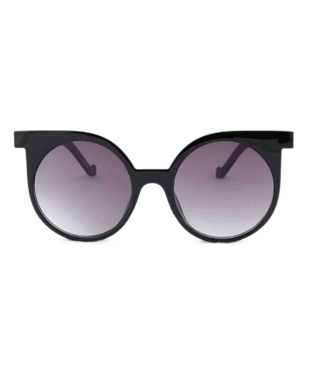 FRANNIE Black/Silver Cat-Eye Sunglasses sold by Giant Vintage product image thumbnail 3