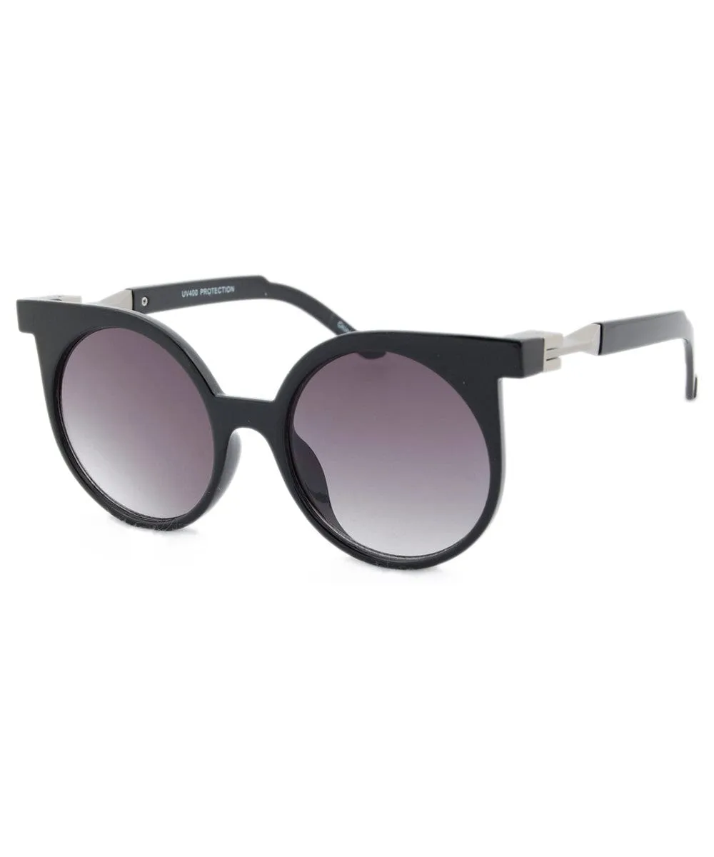 FRANNIE Black/Silver Cat-Eye Sunglasses sold by Giant Vintage product image thumbnail 2