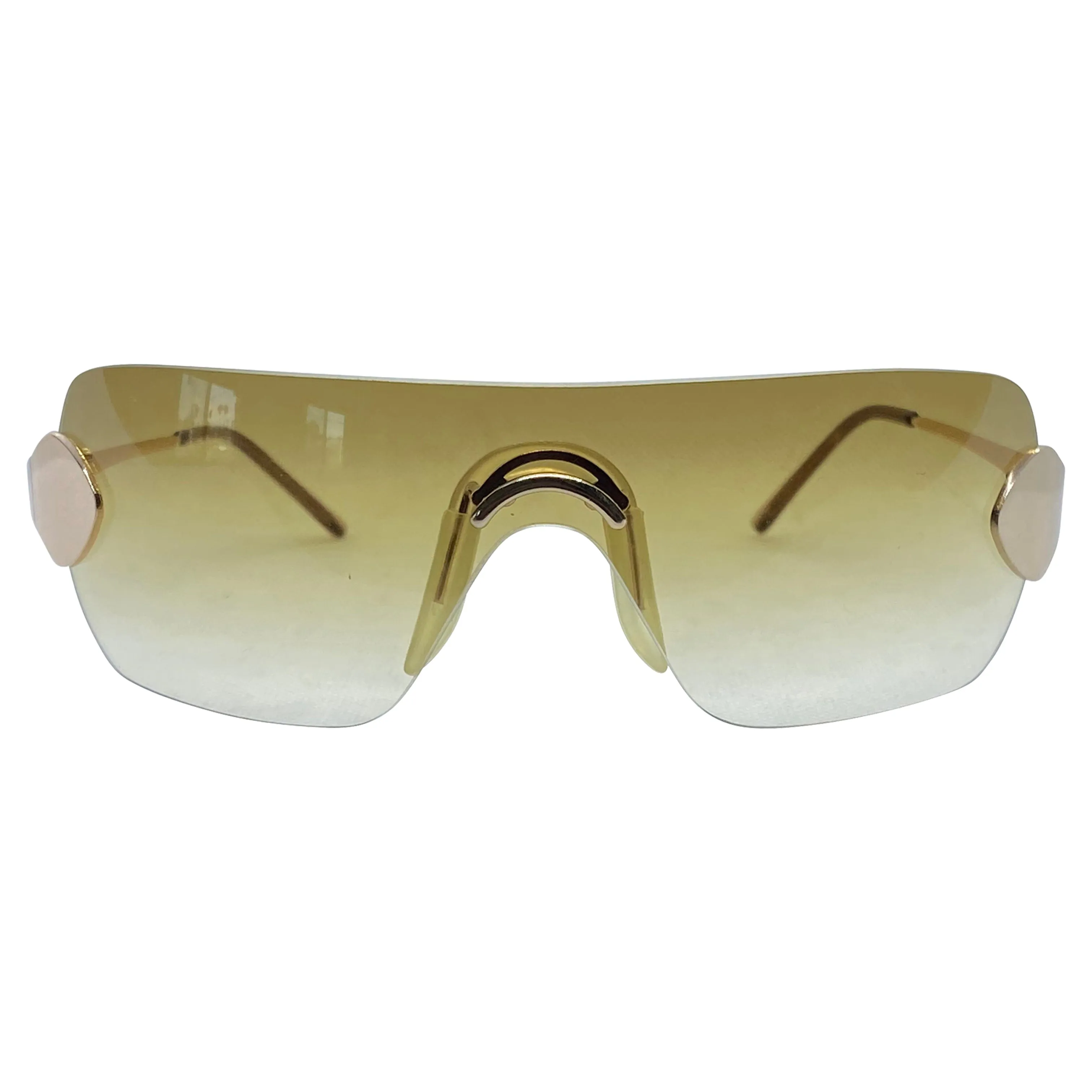 TONER Amber Y2K Rimless Sunglasses sold by Giant Vintage