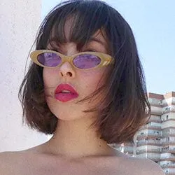 CAROLINA Wax/Orchid Slim Cat-Eye Sunglasses sold by Giant Vintage product image thumbnail 3