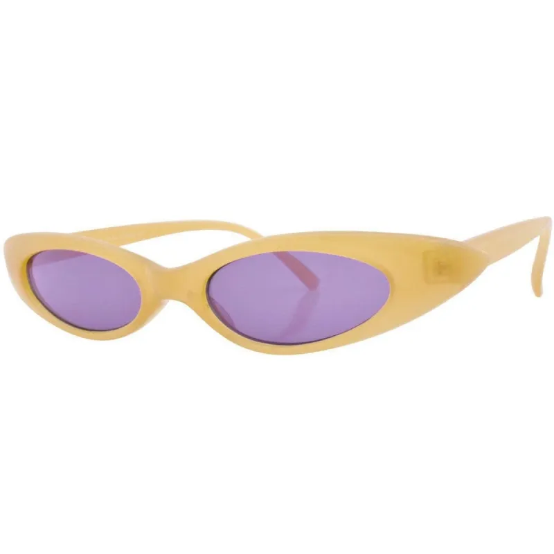 CAROLINA Wax/Orchid Slim Cat-Eye Sunglasses sold by Giant Vintage