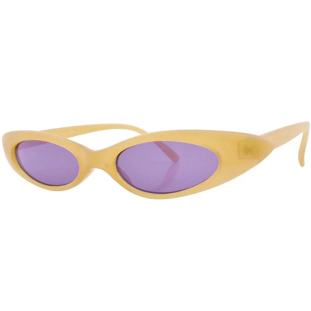 CAROLINA Wax/Orchid Slim Cat-Eye Sunglasses sold by Giant Vintage