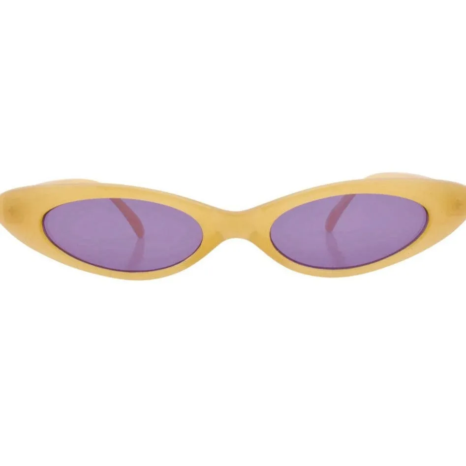 CAROLINA Wax/Orchid Slim Cat-Eye Sunglasses sold by Giant Vintage product image thumbnail 2
