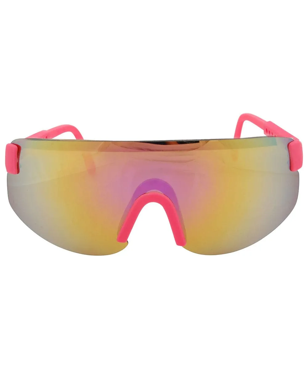 FRESH Pink Shield Sunglasses sold by Giant Vintage product image thumbnail 3