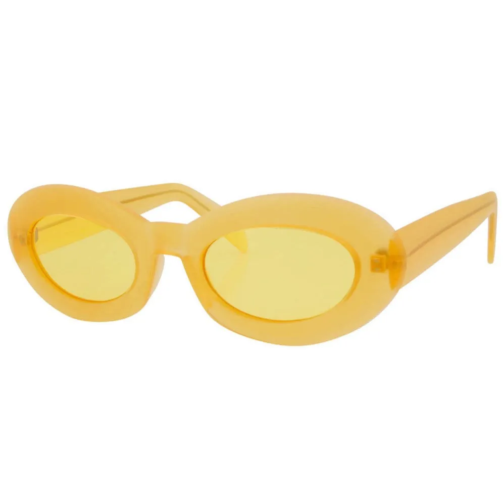 MARIGOLD Yellow/Yellow Oval Sunglasses sold by Giant Vintage product image thumbnail 3