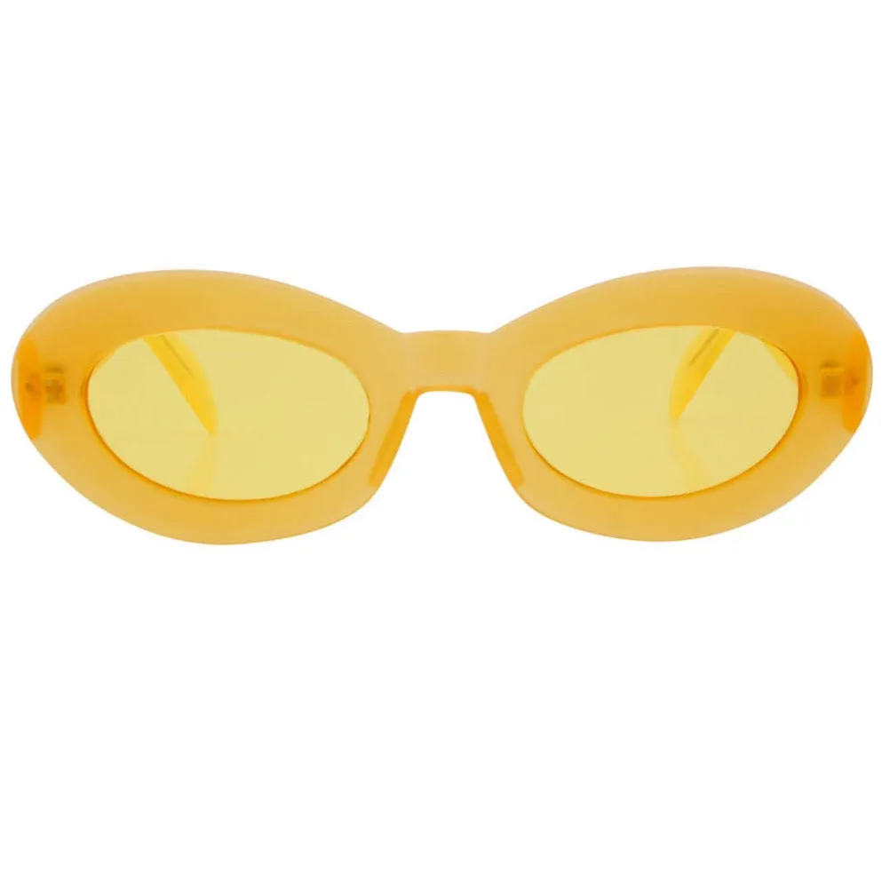 MARIGOLD Yellow/Yellow Oval Sunglasses sold by Giant Vintage