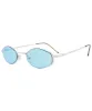 TOT Silver/Blue Micro-Diamond Sunglasses sold by Giant Vintage