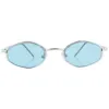 TOT Silver/Blue Micro-Diamond Sunglasses sold by Giant Vintage