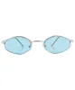 TOT Silver/Blue Micro-Diamond Sunglasses sold by Giant Vintage