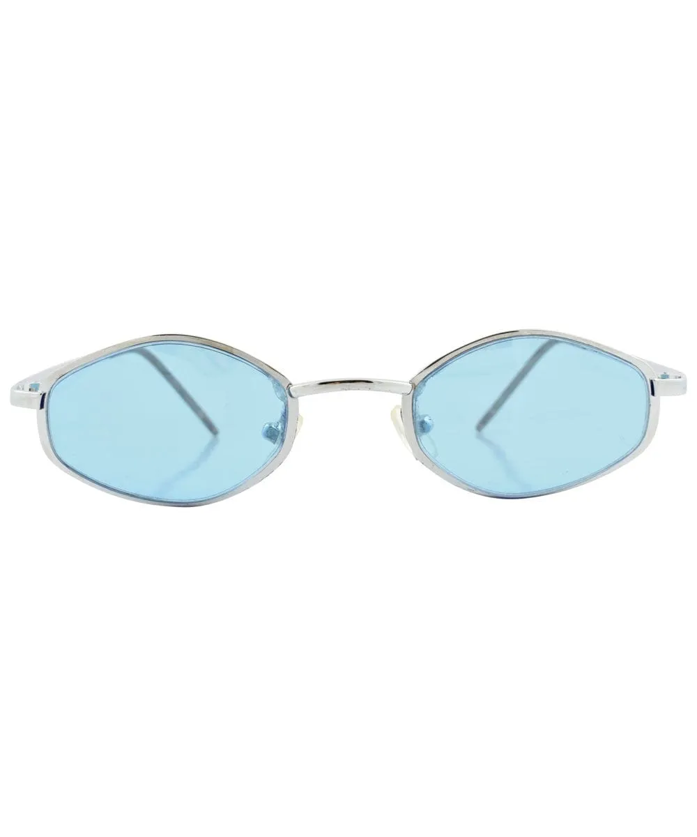 TOT Silver/Blue Micro-Diamond Sunglasses sold by Giant Vintage product image thumbnail 3