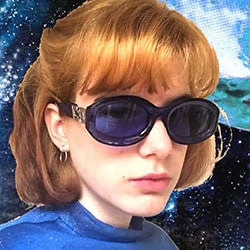 KIKA Blue 90s Sunglasses sold by Giant Vintage