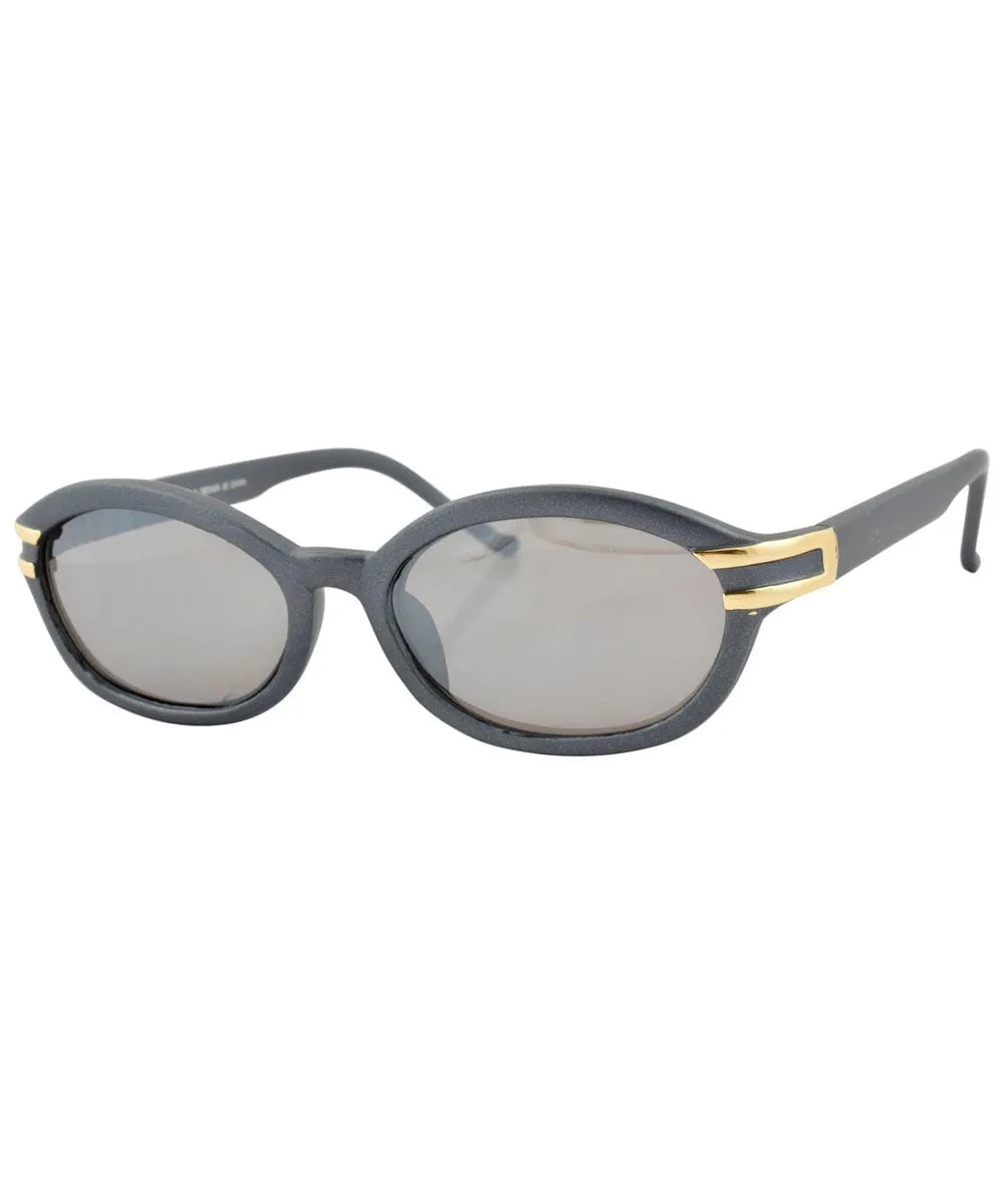 MELLIE Gray Oval Sunglasses sold by Giant Vintage product image thumbnail 2