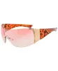 BOMB Pink Shield Sunglasses sold by Giant Vintage