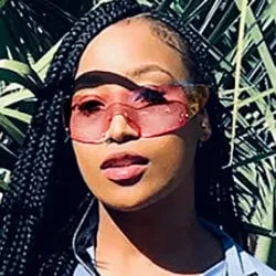 BOMB Pink Shield Sunglasses sold by Giant Vintage