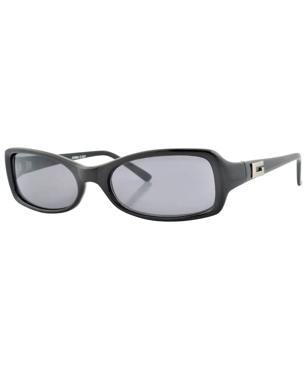 ITCHIN' Black/Smoke Square Sunglasses sold by Giant Vintage product image thumbnail 3