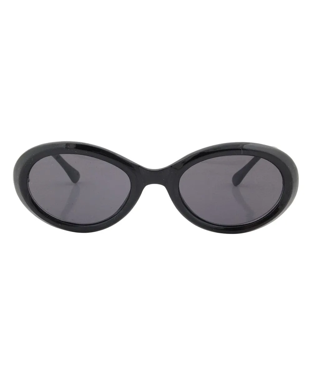 SPIRIT Black Oval Sunglasses sold by Giant Vintage product image thumbnail 3