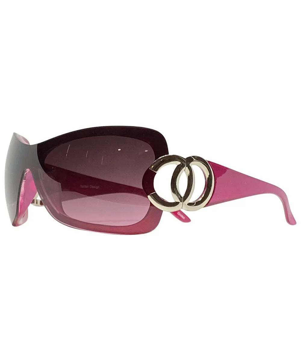 CHANCHAL Magenta Shield Sunglasses sold by Giant Vintage product image thumbnail 2