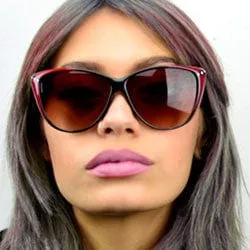 PEEKA Black/Red Cat-Eye Sunglasses sold by Giant Vintage