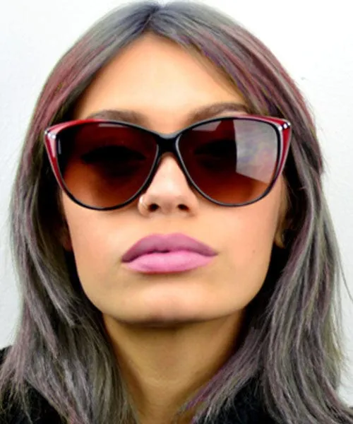 PEEKA Black/Red Cat-Eye Sunglasses sold by Giant Vintage product image thumbnail 3