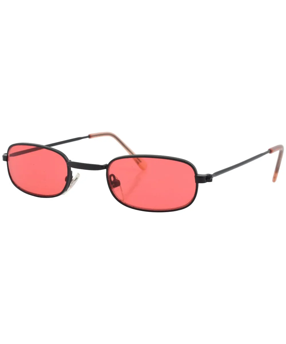 LADDY Red/Black Square Sunglasses sold by Giant Vintage product image thumbnail 2