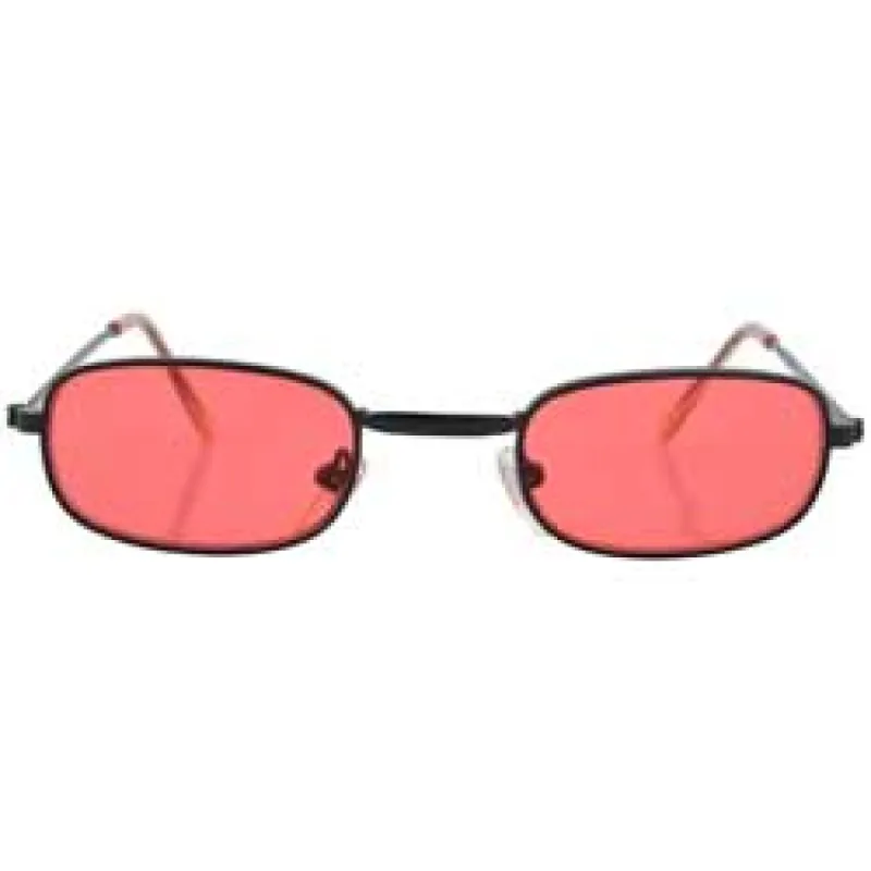 LADDY Red/Black Square Sunglasses sold by Giant Vintage